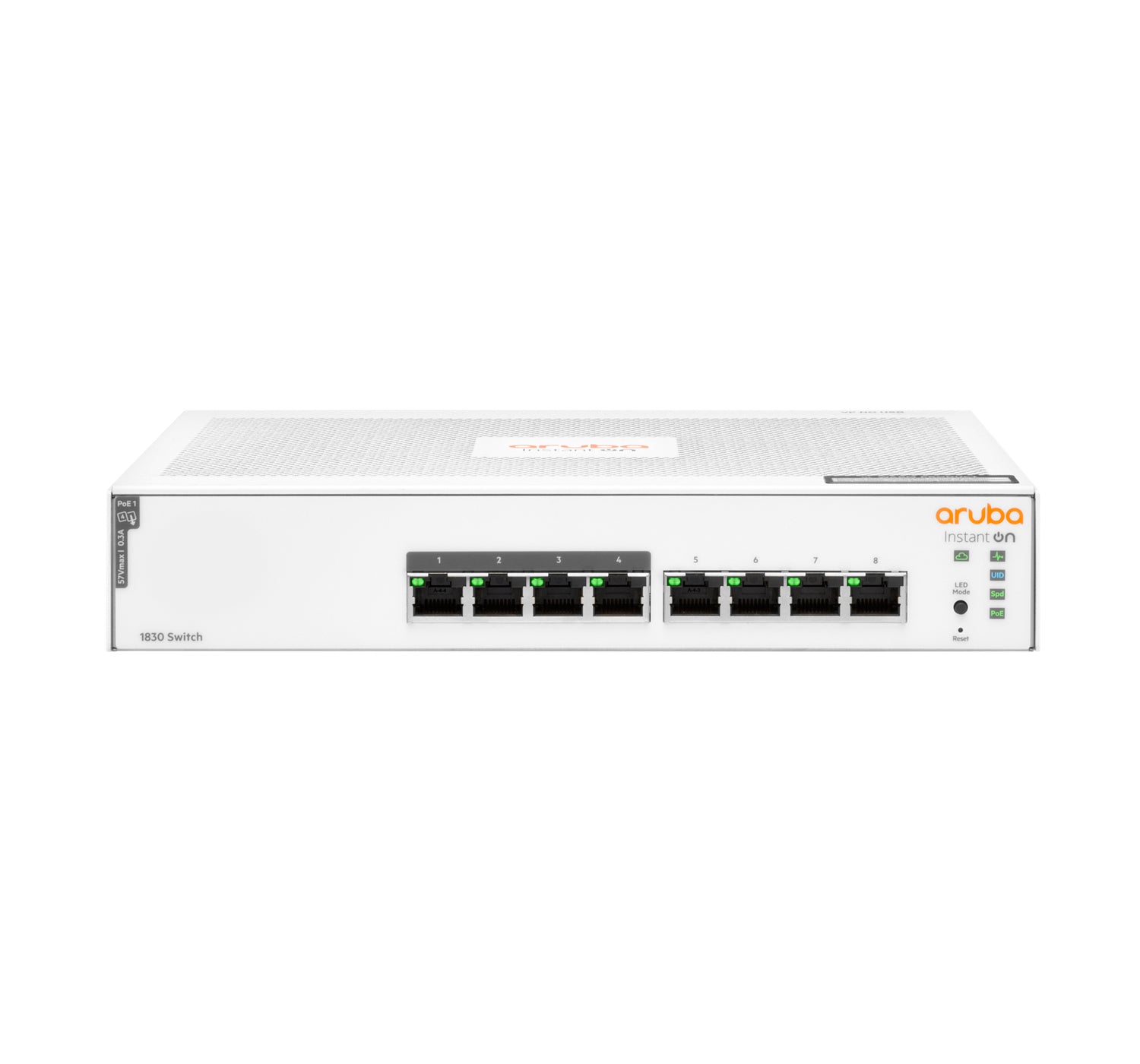 Aruba Instant On 1830 8G 4p Class4 PoE 65W Managed L2 Gigabit Ethernet (10/100/1000) Power over Ethernet (PoE) 1U