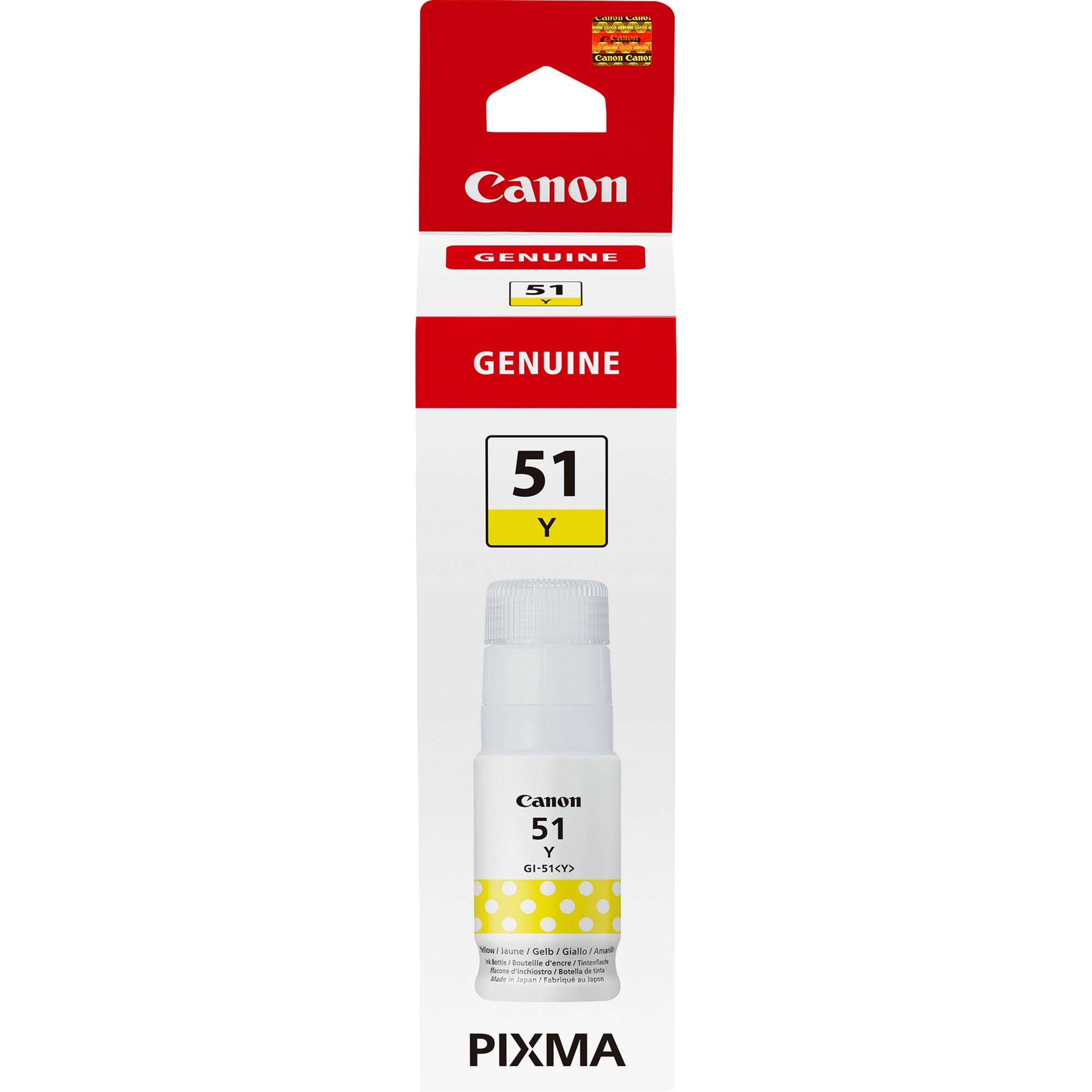 Canon 4548C001/GI-51Y Ink bottle yellow, 7.7K pages 70ml for Canon Pixma G 1520/1530