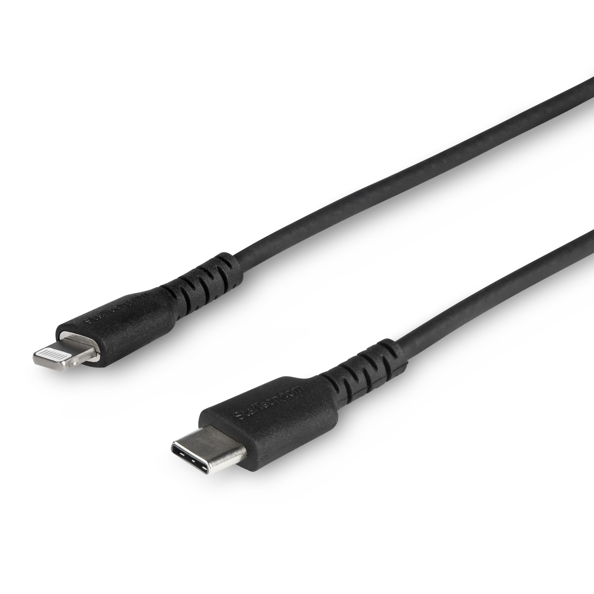 StarTech.com 3 foot (1m) Durable Black USB-C to Lightning Cable - Heavy Duty Rugged Aramid Fiber USB Type C to Lightning Charger/Sync Power Cord - Apple MFi Certified iPad/iPhone 12  - Telecom & Navigation - StarTech.com