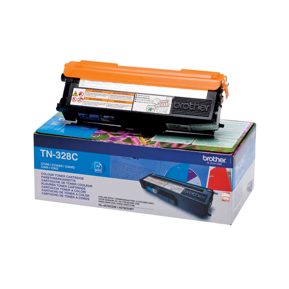 Brother TN-328C Toner cyan extra High-Capacity, 6K pages ISO/IEC 19798 for Brother HL-4570  - Printers & Scanners - Brother