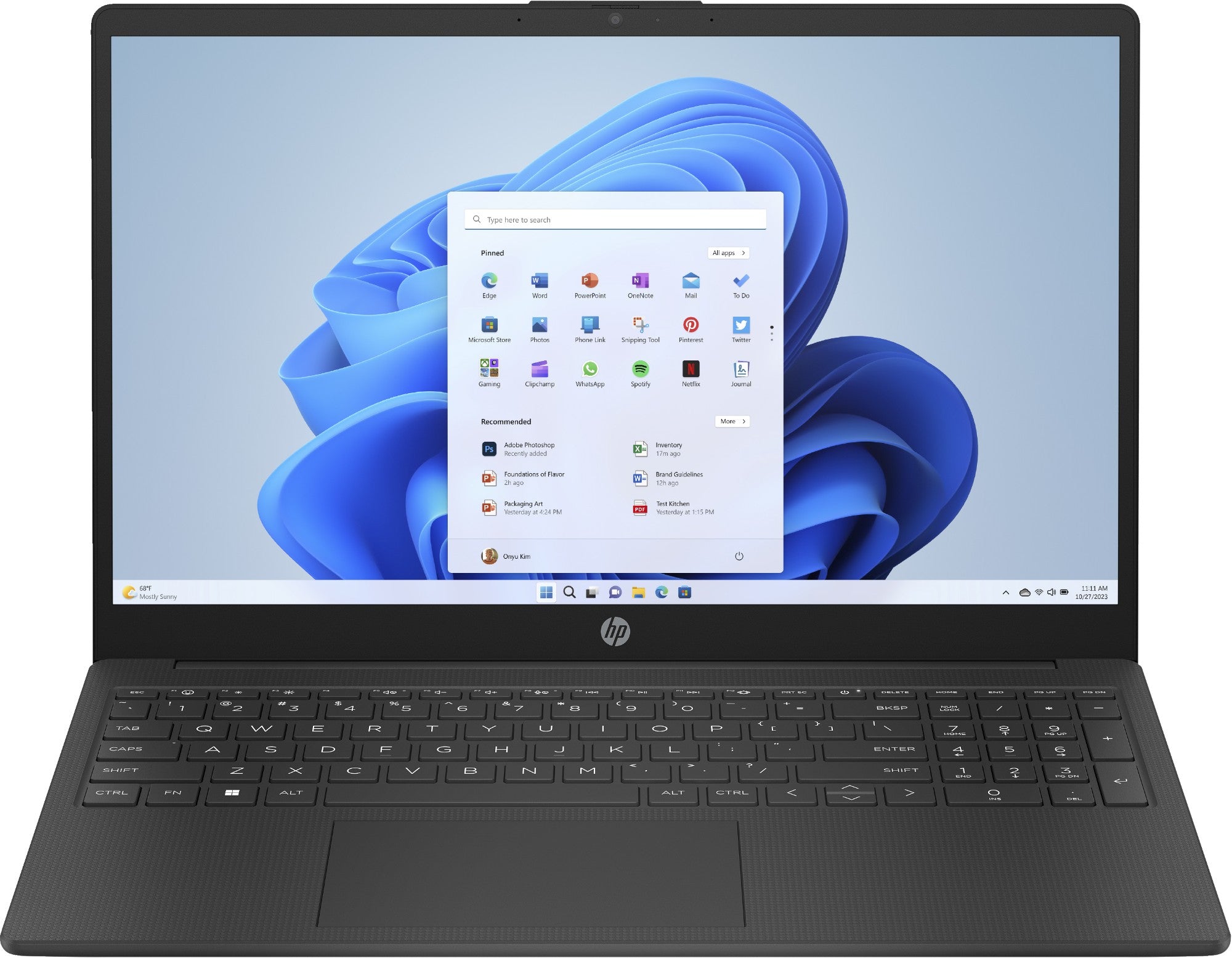 HP 15-fc0016na AMD Ryzen™ 7 7730U Laptop 39.6 cm (15.6") Full HD 8 GB DDR4-SDRAM 512 GB SSD Wi-Fi 6 (802.11ax) Windows 11 Home Black  - Computers - HP