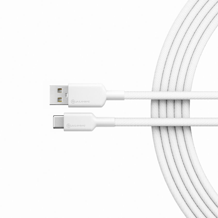 ALOGIC 1m Elements Pro USB 2.0 USB-A to USB-C Cable- White