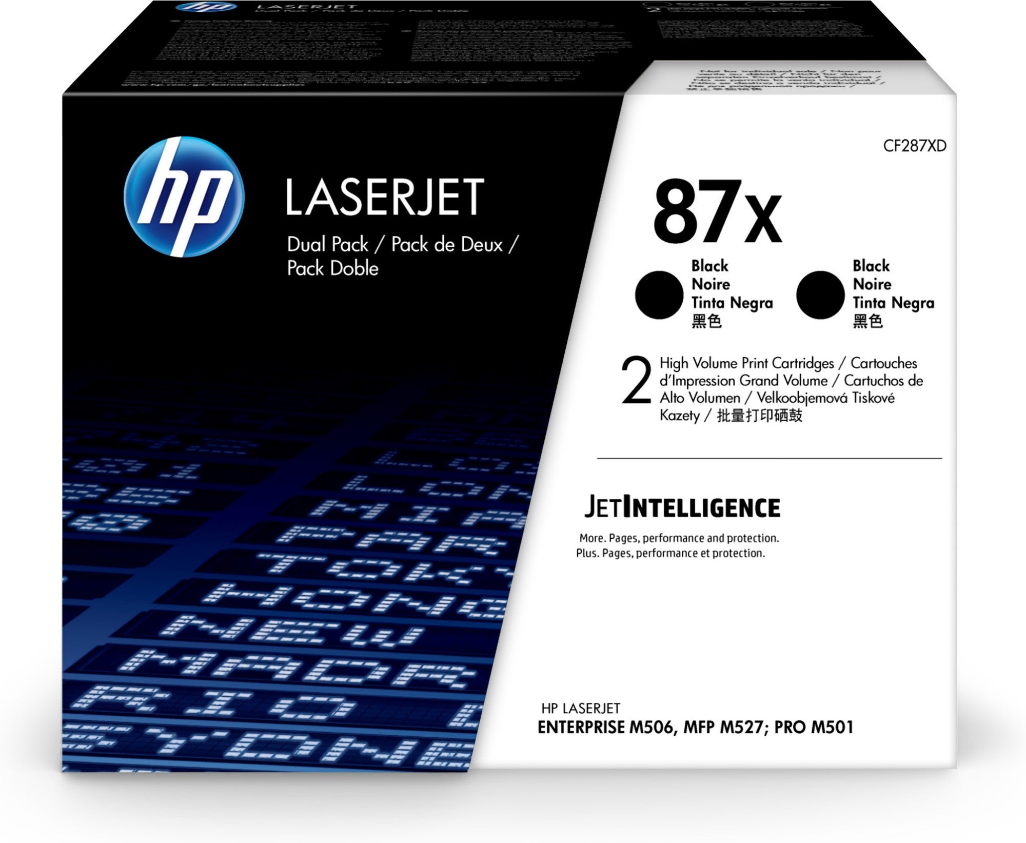 HP CF287XD/87X Toner cartridge high-capacity twin pack, 2x18K pages ISO/IEC 19752 Pack=2 for HP LaserJet M 506