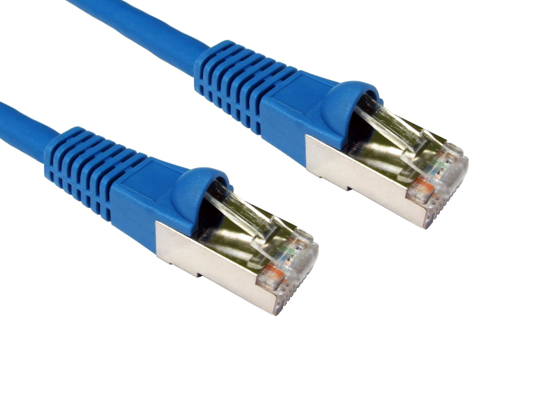 Cables Direct 1m CAT6a, M - M networking cable Blue S/FTP (S-STP)