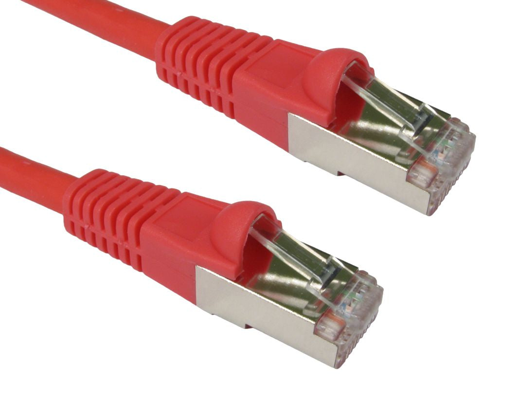 Cables Direct 0.5m CAT6a, M - M networking cable Red S/FTP (S-STP)  - Computer Cables - Cables Direct