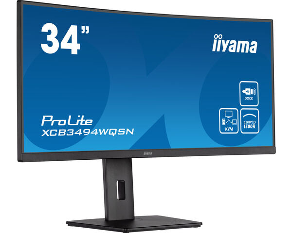 iiyama ProLite XCB3494WQSN-B5 LED display 86.4 cm (34") 3440 x 1440 pixels UltraWide Quad HD Black