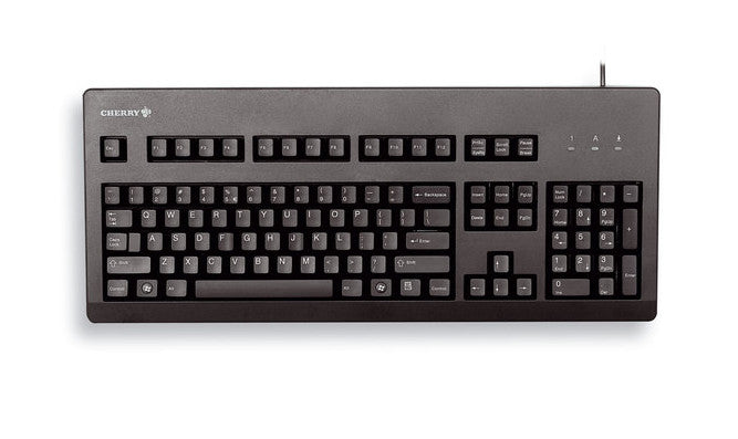 CHERRY G80-3000 BLUE SWITCH Keyboard, Corded, Black, USB/PS2 (QWERTY - UK)  - Data Input Devices - CHERRY