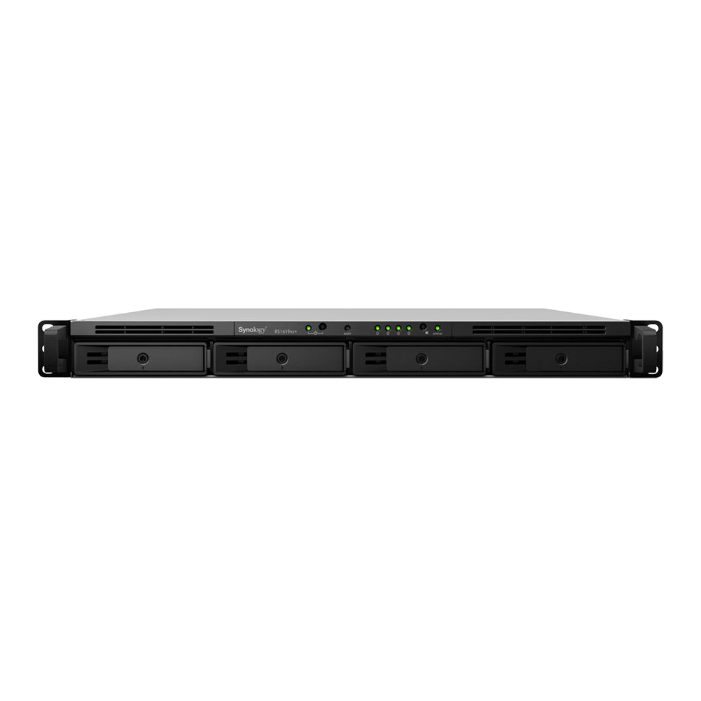 Synology RackStation RS1619XS+ NAS/storage server Rack (1U) Intel® Xeon® D D-1527 8 GB DDR4 DiskStation Manager Black  - Data Storage - Synology