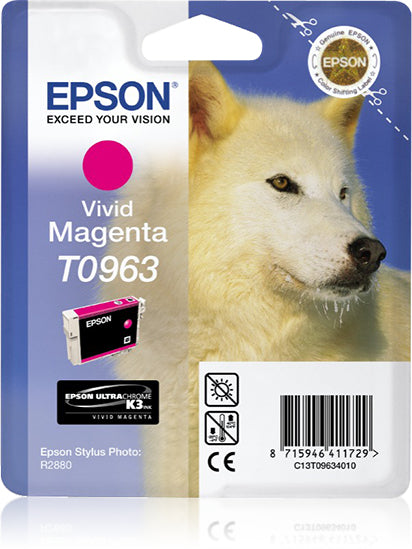 Epson C13T09634010/T0963 Ink cartridge magenta, 865 pages 11.4ml for Epson Stylus Photo R 2880