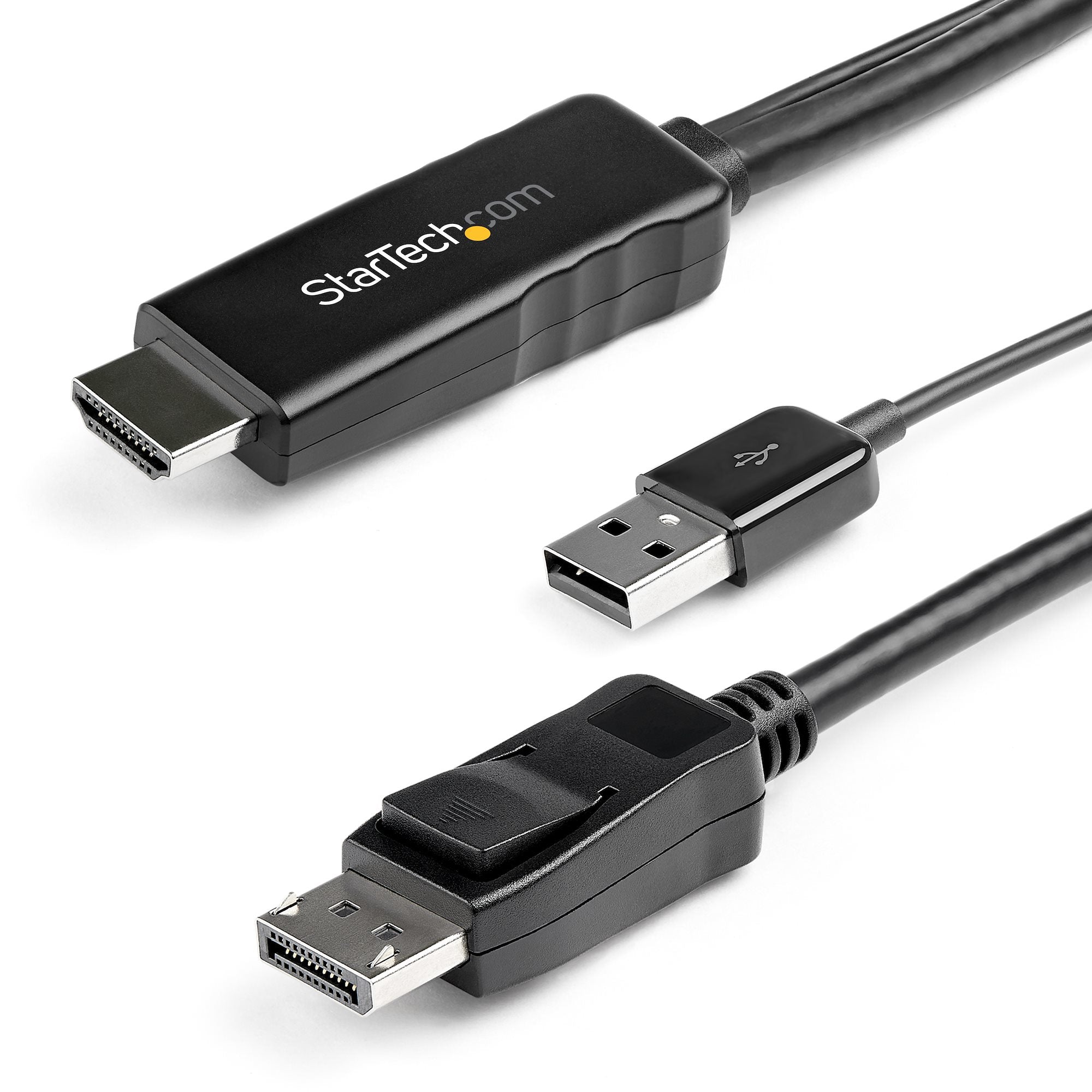 StarTech.com 2m (6ft) HDMI to DisplayPort Cable 4K 30Hz - Active HDMI 1.4 to DP 1.2 Adapter Converter Cable with Audio - USB Powered - Mac & Windows - HDMI Laptop to DP Monitor - Male/Male  - Computer Cables - StarTech.com