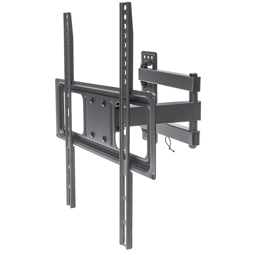 Manhattan TV & Monitor Mount, Wall, Full Motion, 1 screen, Screen Sizes: 32-55", Black, VESA 100x100 to 400x400mm, Max 35kg, LFD, Tilt & Swivel with 3 Pivots, Lifetime Warranty  - Monitors & Accessories - Manhattan