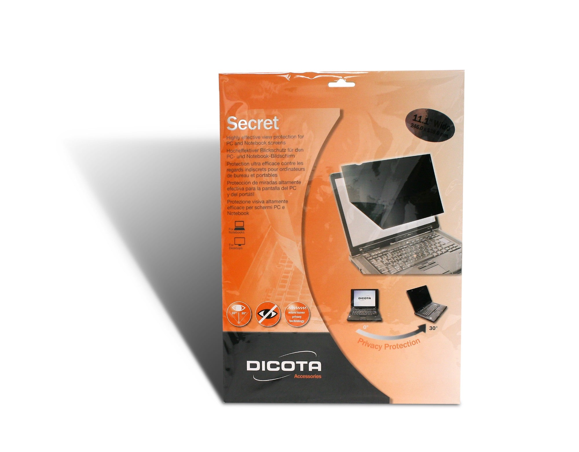 DICOTA D30125 display privacy filters Anti-glare screen protector 55.9 cm (22")