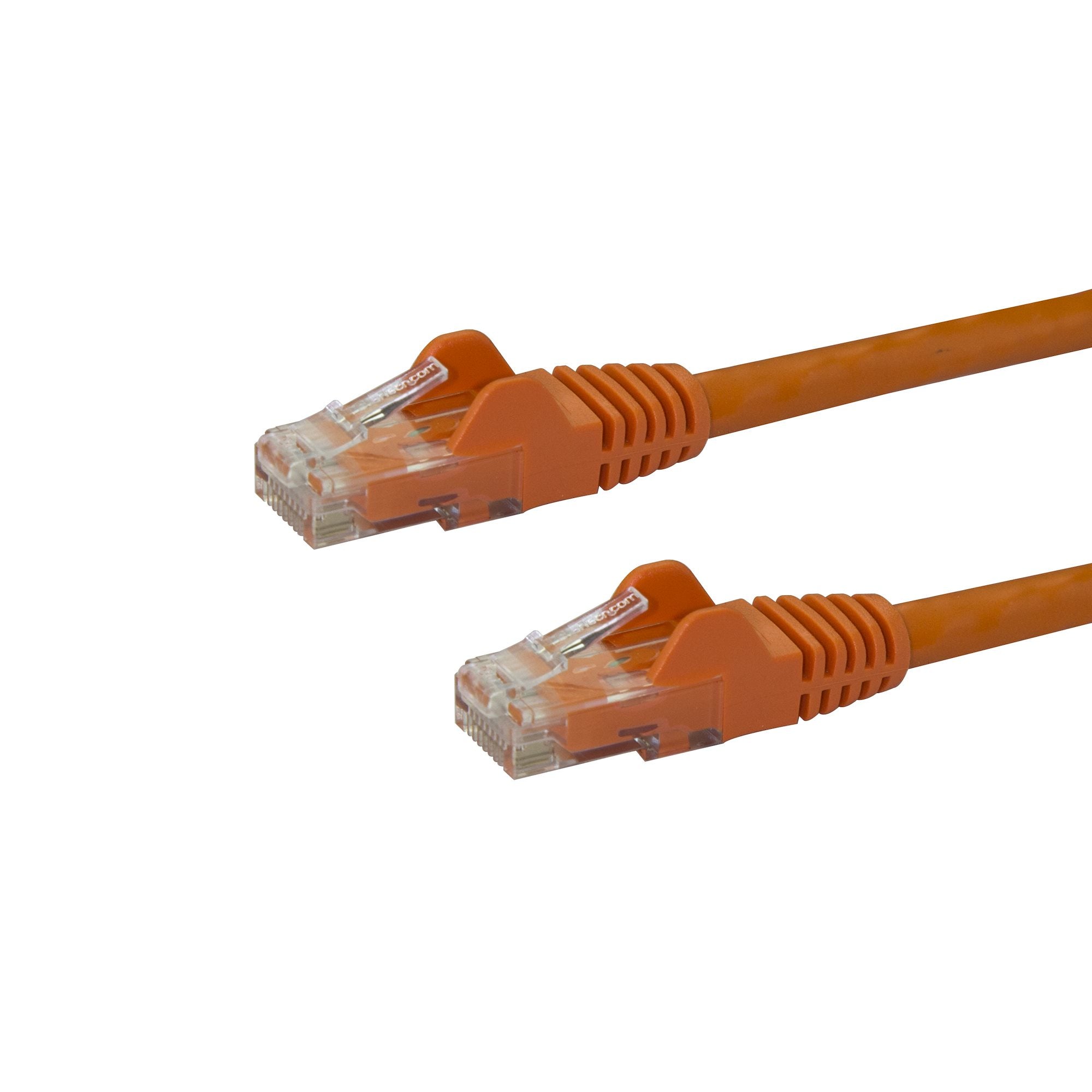 StarTech.com 75ft CAT6 Ethernet Cable - Orange CAT 6 Gigabit Ethernet Wire -650MHz 100W PoE RJ45 UTP Network/Patch Cord Snagless w/Strain Relief Fluke Tested/Wiring is UL Certified/TIA