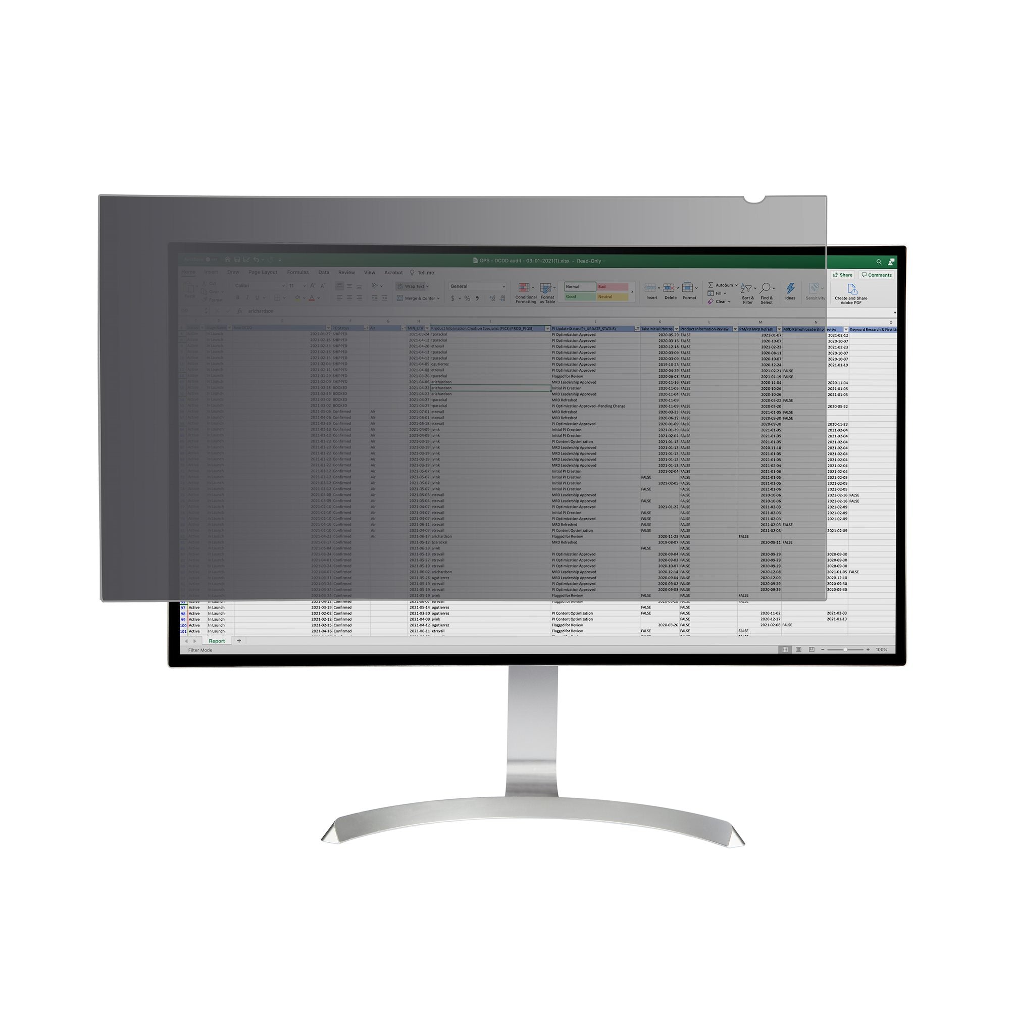 StarTech.com Monitor Privacy Screen for 32 inch PC Display - Computer Screen Security Filter - Blue Light Reducing Screen Protector Film - 16:9 Widescreen - Matte/Glossy - +/-30 Degree