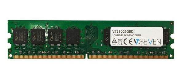 V7 2GB DDR2 PC2-5300 667Mhz DIMM Desktop Memory Module - V753002GBD