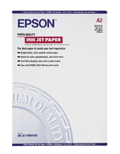 Epson Photo Quality Ink Jet Paper, DIN A2, 102g/m², 30 Sheets  - AV & Photo - Epson