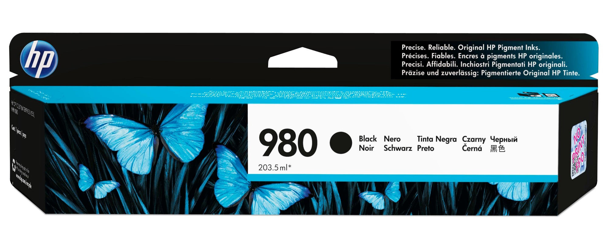 HP D8J10A/980 Ink cartridge black, 10K pages ISO/IEC 24711 203.5ml for HP OfficeJet X 555  - Printers & Scanners - HP