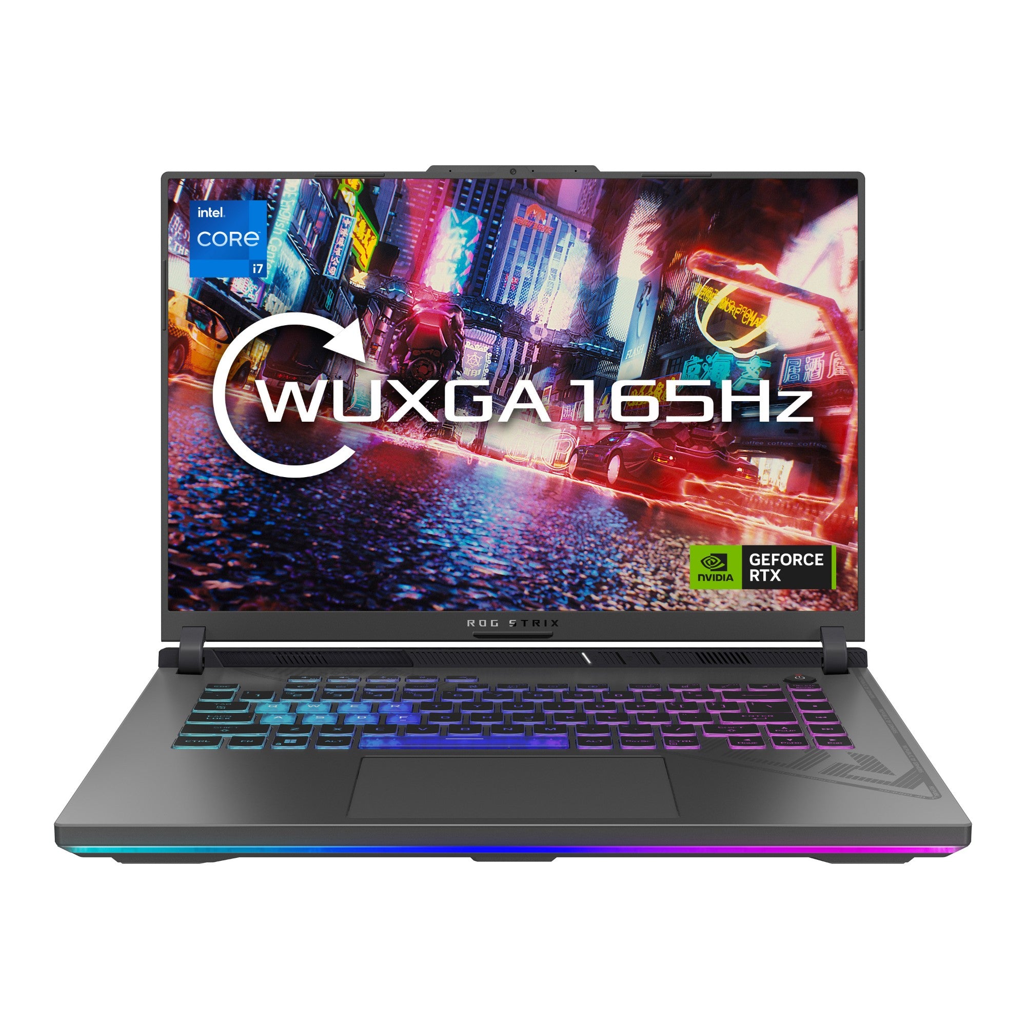 ASUS ROG Strix G16 G614JV-N3075W Intel® Core™ i7 i7-13650HX Laptop 40.6 cm (16") WUXGA 16 GB DDR5-SDRAM 512 GB SSD NVIDIA GeForce RTX 4060 Wi-Fi 6E (802.11ax) Windows 11 Home Black, Grey  - Computers - ASUS