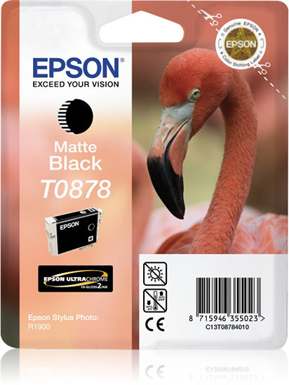 Epson C13T08784010/T0878 Ink cartridge black matt, 520 pages ISO/IEC 24711 11.4ml for Epson Stylus Photo R 1900
