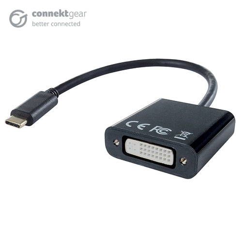 USB 3.1 Type C to DVI-I Active Adapter - Male to Female - Thunderbolt and DP Compatible