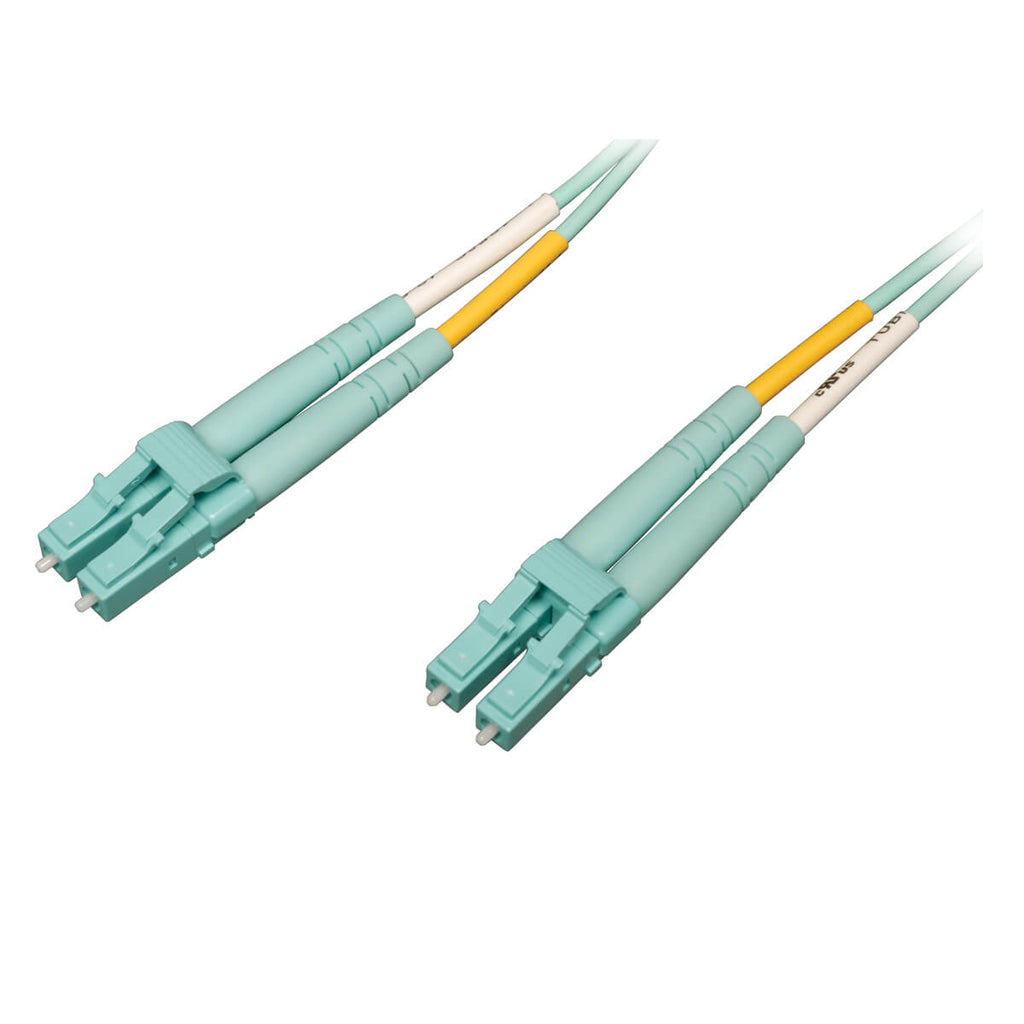 1m (3ft) LC/UPC to LC/UPC OM4 Multimode Fiber Optic Cable, 50/125µm  LOMMF/VCSEL Zipcord Fiber, 100G Networks, Low Insertion Loss, LSZH Fiber  Patch