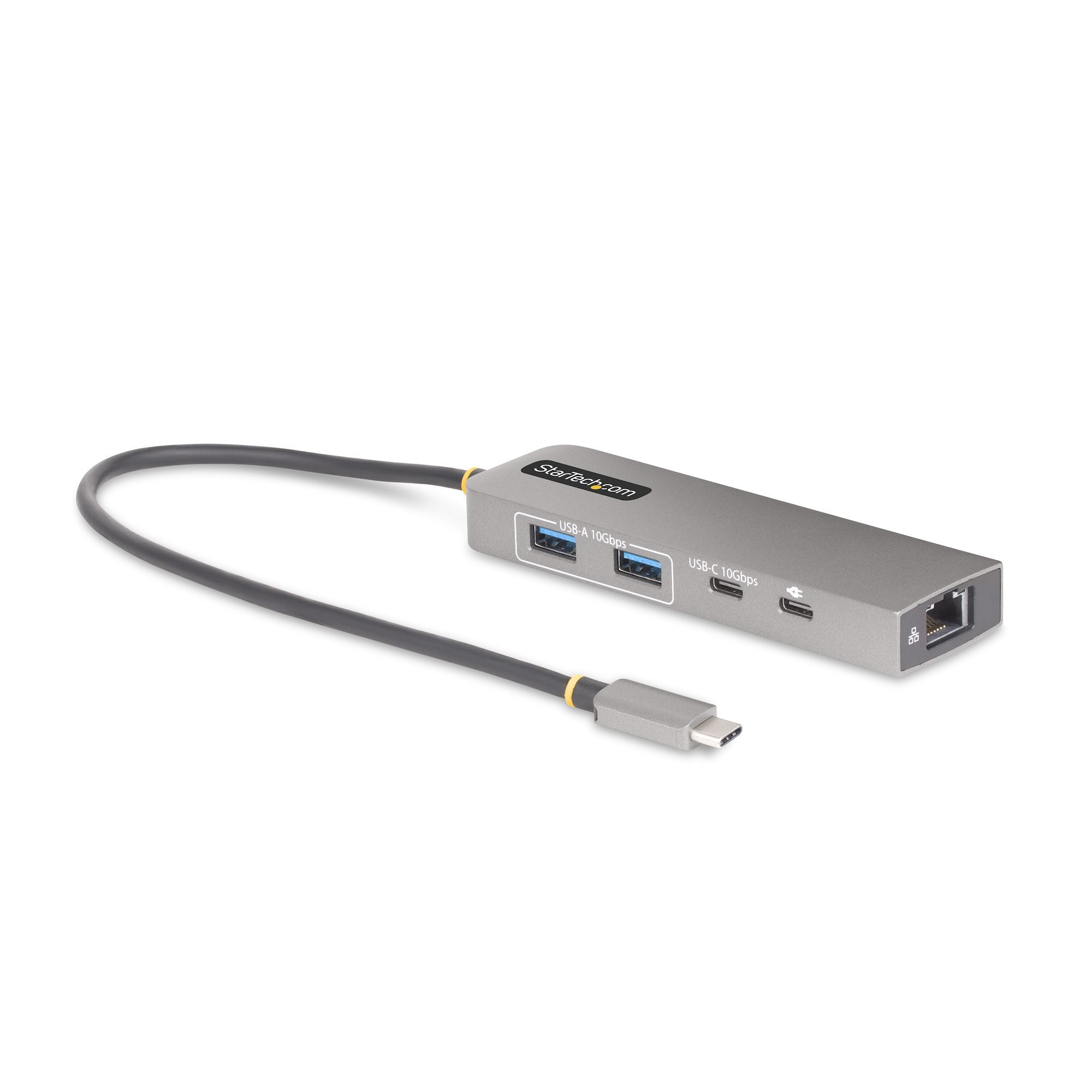 3-Port USB-C Hub with 2.5 Gbps Ethernet and 100W Power Delivery Pass-Through Port