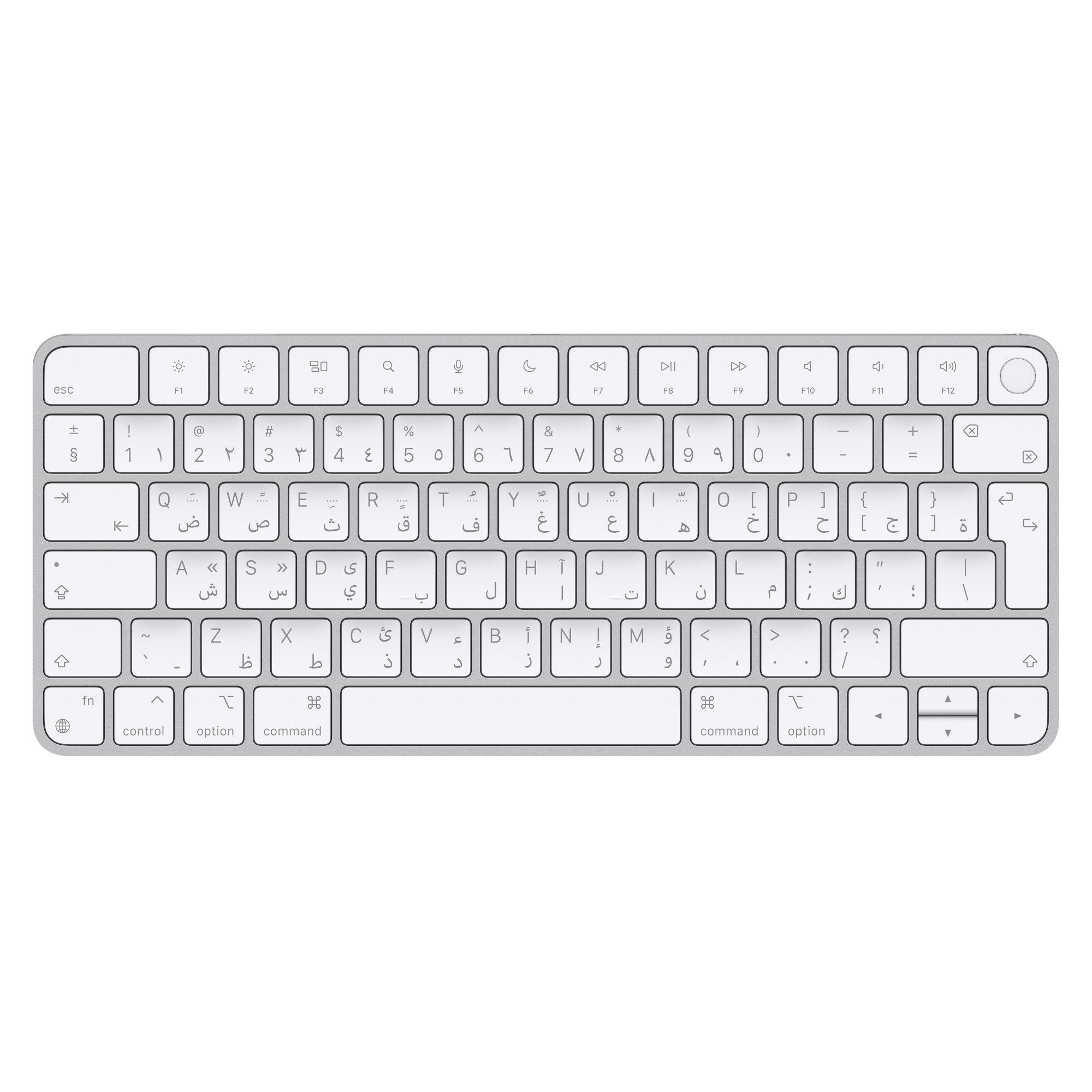 Apple Magic keyboard Universal USB + Bluetooth Arabic Aluminium, White  - Data Input Devices - Apple