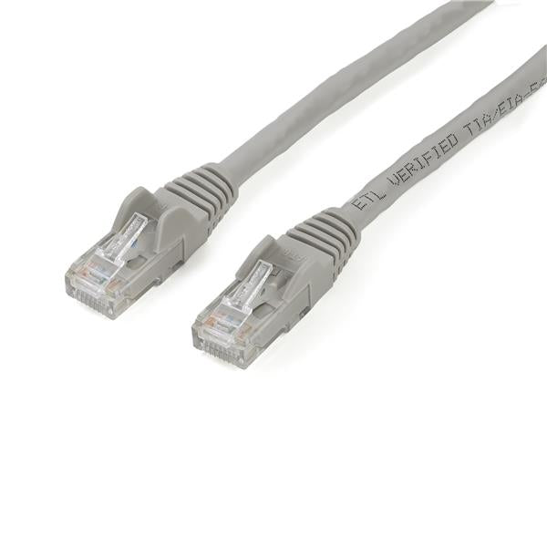 StarTech.com 2m CAT6 Ethernet Cable - Grey CAT 6 Gigabit Ethernet Wire -650MHz 100W PoE RJ45 UTP Network/Patch Cord Snagless w/Strain Relief Fluke Tested/Wiring is UL Certified/TIA