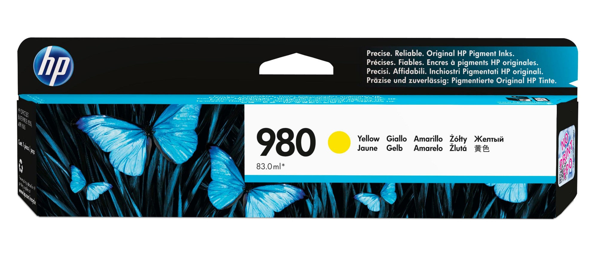 HP D8J09A/980 Ink cartridge yellow, 6.6K pages ISO/IEC 24711 83ml for HP OfficeJet X 555  - Printers & Scanners - HP