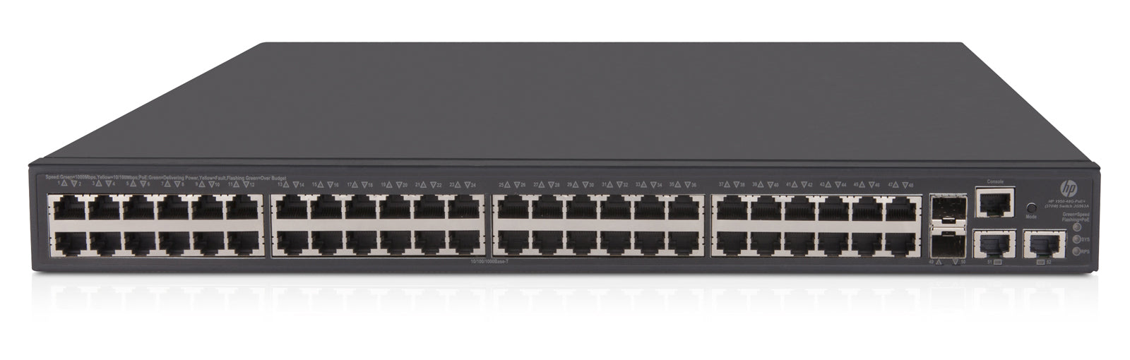 HPE OfficeConnect 1950 48G 2SFP+ 2XGT PoE+ Managed L3 Gigabit Ethernet (10/100/1000) Power over Ethernet (PoE) 1U Grey  - Networking - HPE