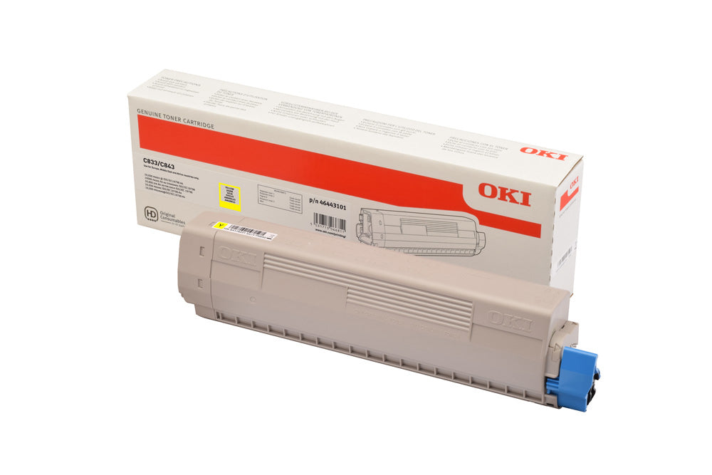 OKI 46443101 Toner-kit yellow, 10K pages ISO/IEC 19798 for OKI C 833