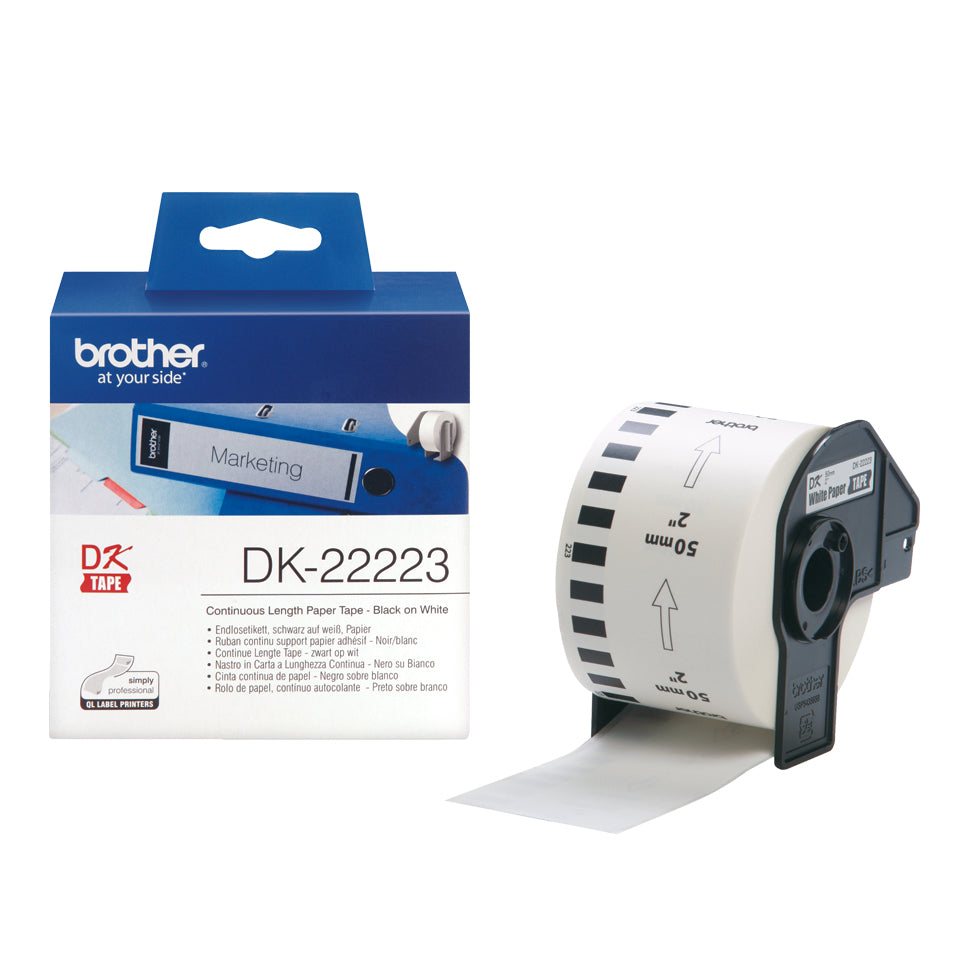 Brother DK-22223 DirectLabel Etikettes white 50mm x 30,48m for Brother P-Touch QL/700/800/QL 12-102mm/QL 12-103.6mm
