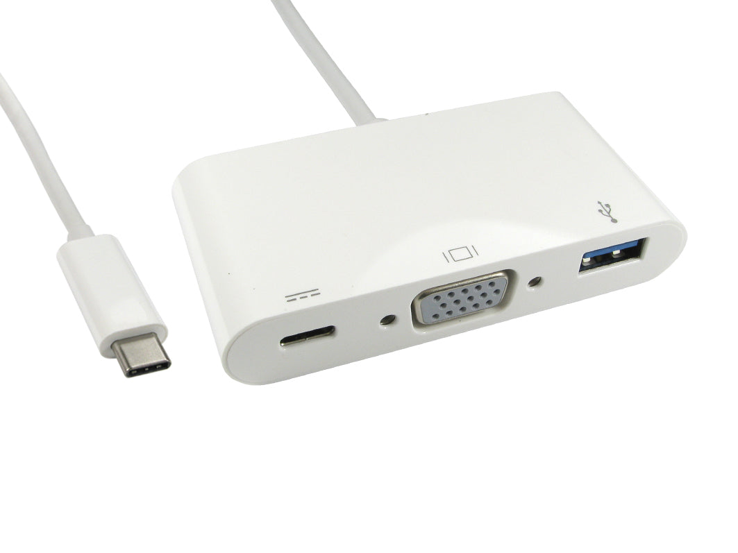 Cables Direct USB3CVGAUSBWPD laptop dock/port replicator White