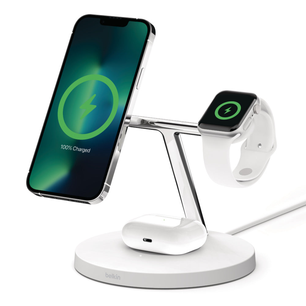 Belkin BOOST↑CHARGE PRO Headset, Smartphone, Smartwatch White DC Wireless charging Fast charging Indoor  - Batteries & Power Supplies - Belkin