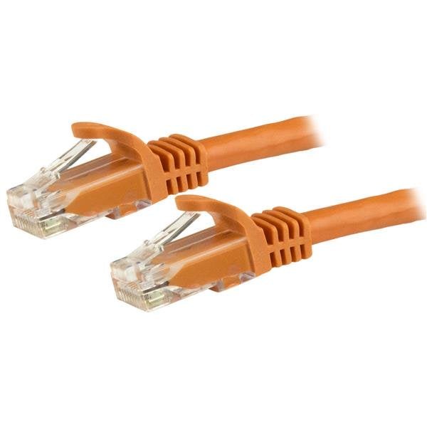 StarTech.com 3m CAT6 Ethernet Cable - Orange CAT 6 Gigabit Ethernet Wire -650MHz 100W PoE RJ45 UTP Network/Patch Cord Snagless w/Strain Relief Fluke Tested/Wiring is UL Certified/TIA