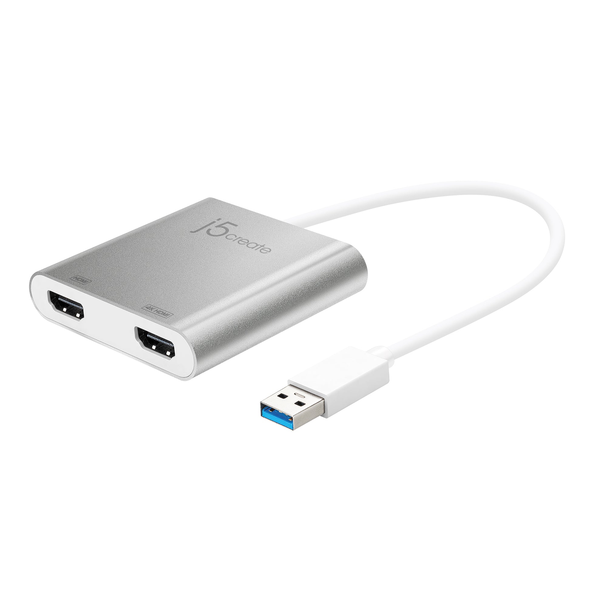 j5create JUA365 USB™ 3.0 to Dual HDMI Multi-Monitor Adapter, Silver  - Computer Components - j5create