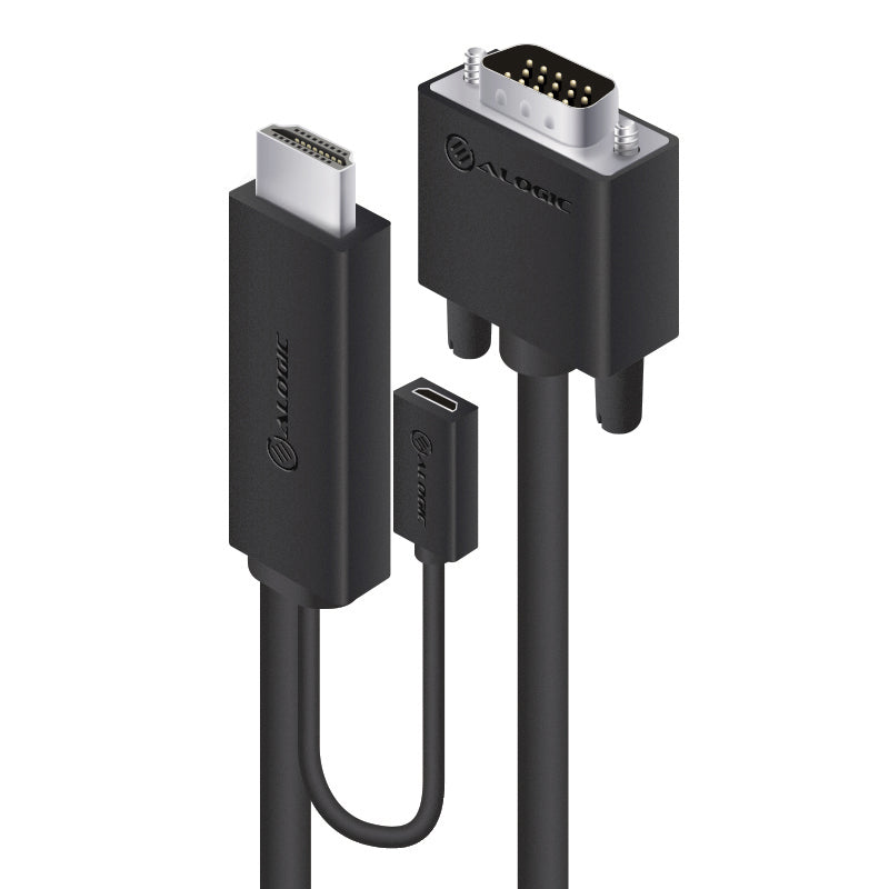 ALOGIC 2m HDMI to VGA Cable with USB Power