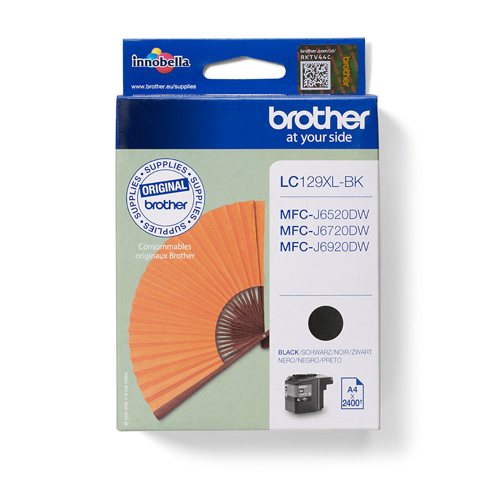 Brother LC-129XLBK Ink cartridge black, 2.4K pages ISO/IEC 24711 50ml for Brother MFC-J 6920