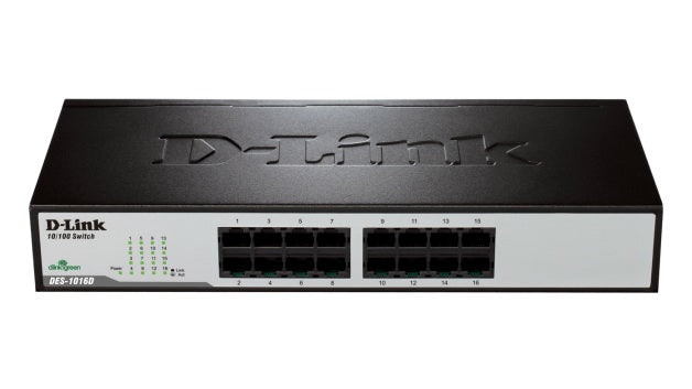 D-Link DES-1016D Unmanaged Fast Ethernet (10/100) Black  - Networking - D-Link