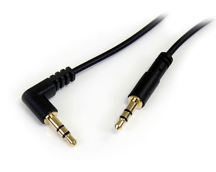 StarTech.com 6 ft Slim 3.5mm to Right Angle Stereo Audio Cable - M/M  - Computer Cables - StarTech.com