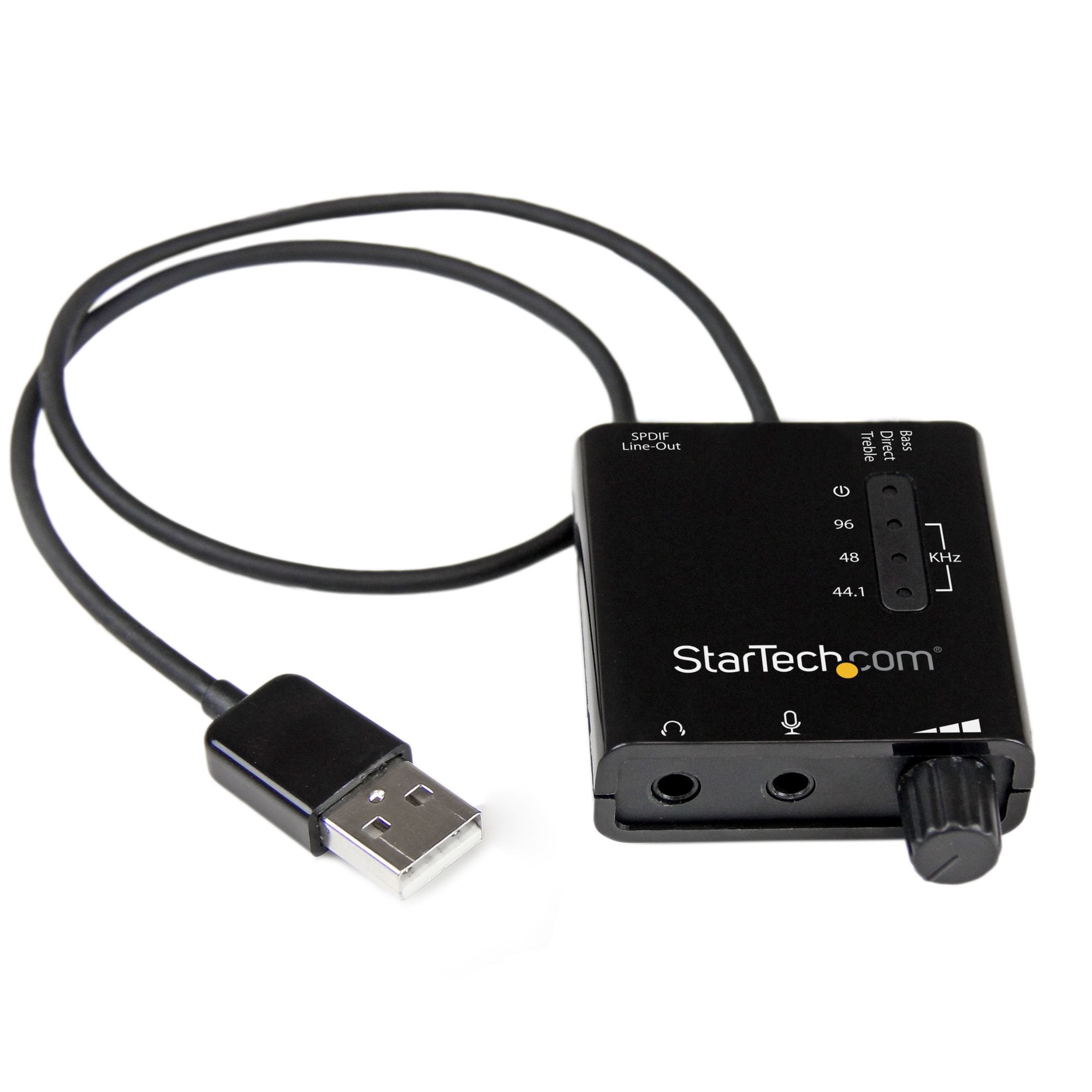 StarTech.com USB Stereo Audio Adapter External Sound Card with SPDIF Digital Audio and Stereo Mic