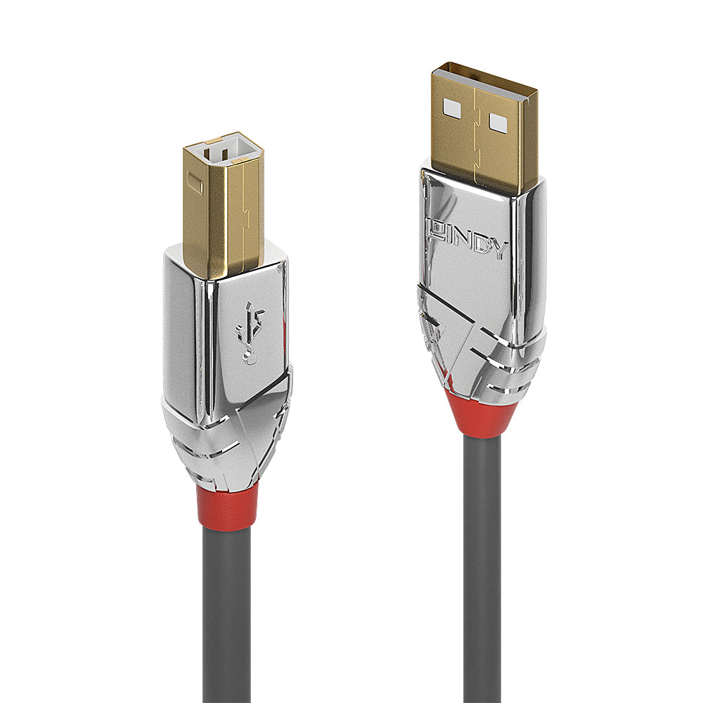 Lindy 5m USB 2.0 Type A to B Cable, Cromo Line  - Computer Cables - Lindy