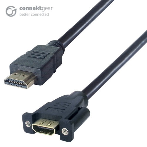 connektgear 5m HDMI V2.0 4K UHD Extension Cable - Male to Female Gold Connectors  - Computer Cables - connektgear