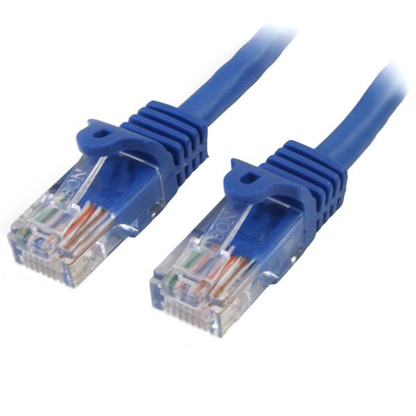 StarTech.com Cat5e Ethernet Patch Cable with Snagless RJ45 Connectors - 10 m, Blue