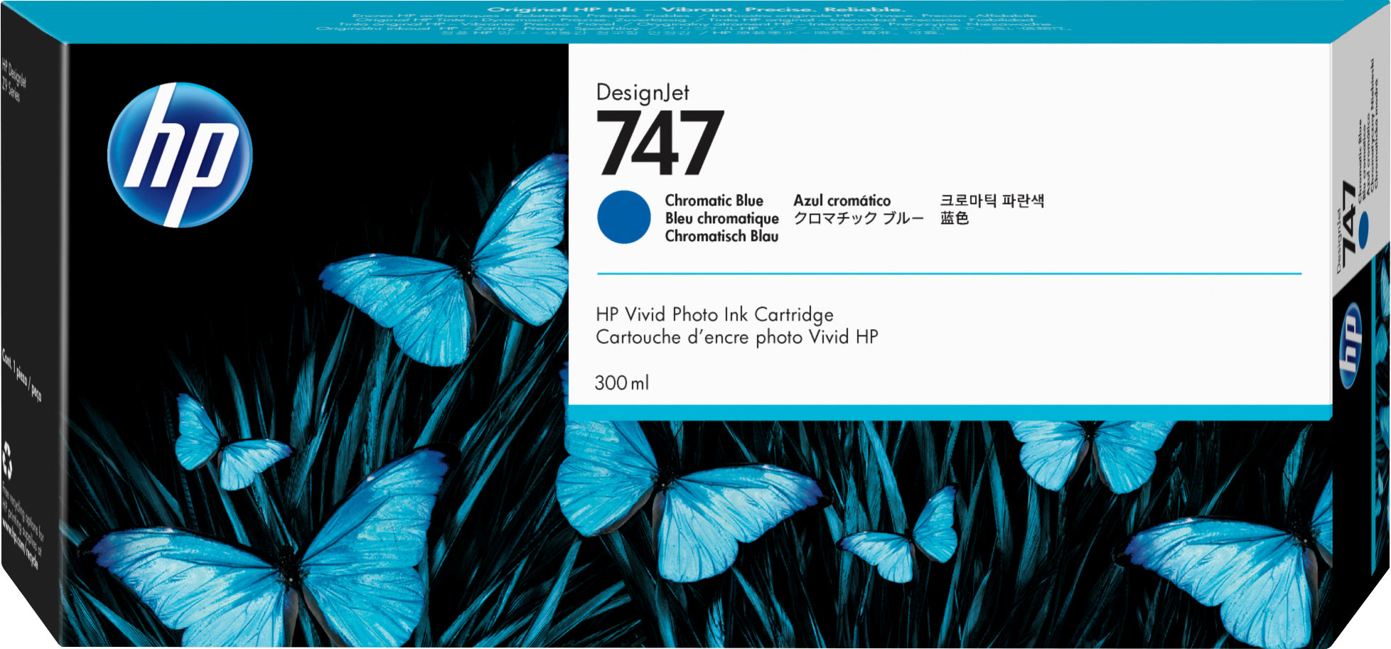 HP P2V85A/747 Ink cartridge blue chromatic 300ml for HP DesignJet Z 9+