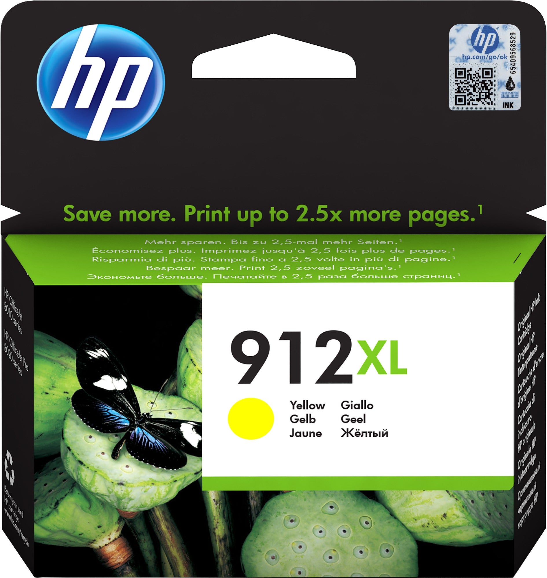 HP 3YL83AE/912XL Ink cartridge yellow high-capacity, 825 pages 9.9ml for HP OJ Pro 8010/e/8020