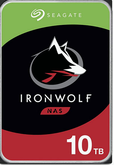 Seagate IronWolf ST10000VN000 internal hard drive 10 TB 7200 RPM 256 MB 3.5" Serial ATA III  - Data Storage - Seagate