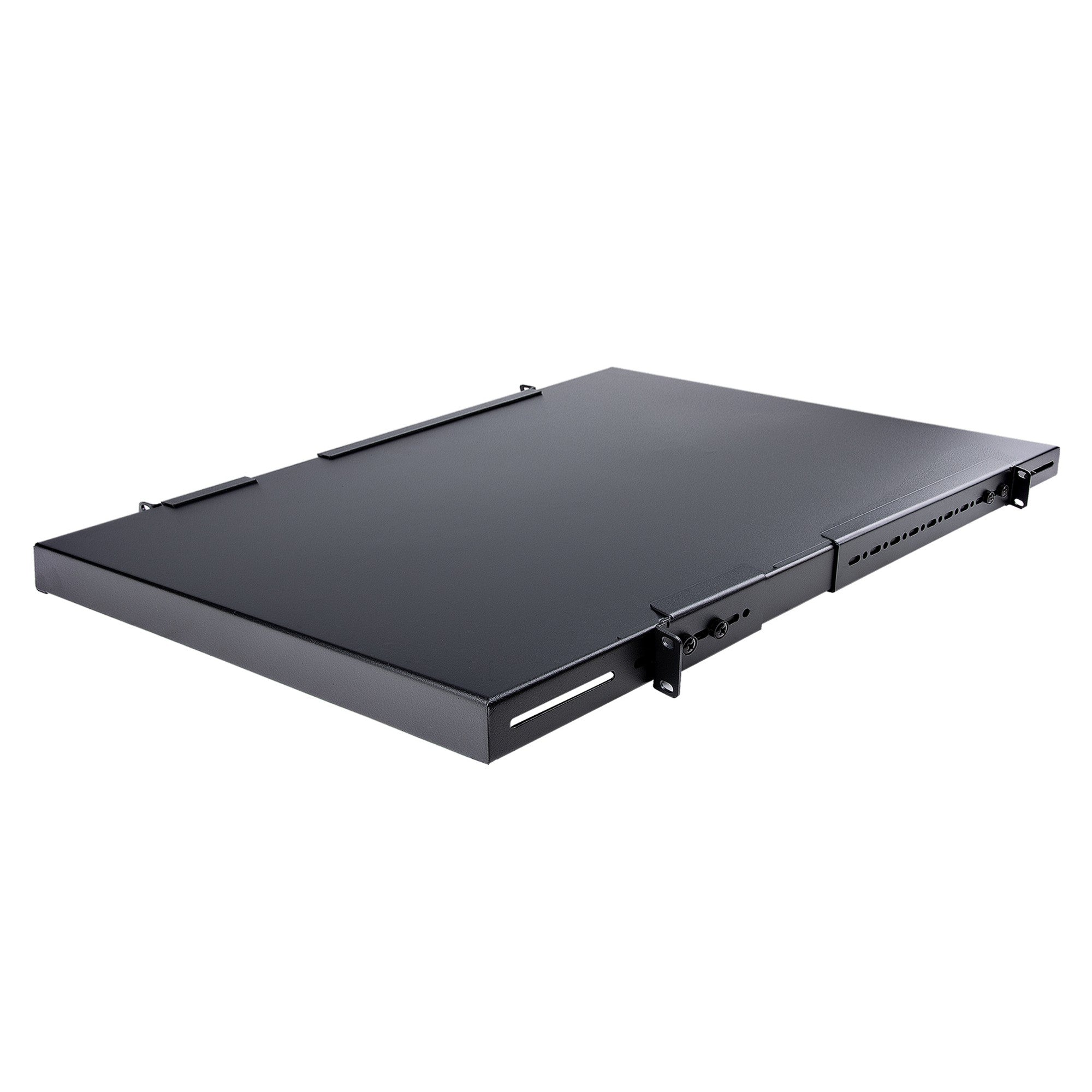 StarTech.com 1U 4-Post Adjustable Server Rack Mount Shelf - 330lbs(150 kg) - 19.5 to 38in Adjustable Mounting Depth Universal Tray for 19" AV, Data & Network Equipment Rack - 27.5in Deep  - Computer Components - StarTech.com