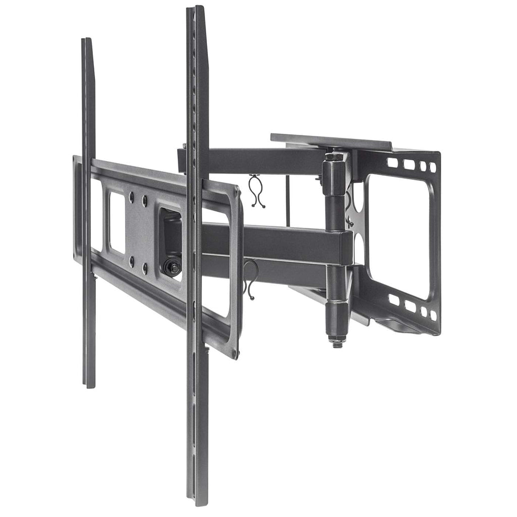 Manhattan TV & Monitor Mount, Wall, Full Motion, 1 screen, Screen Sizes: 37-65", Black, VESA 100x100 to 600x400mm, Max 40kg, LFD, Tilt & Swivel with 3 Pivots, Lifetime Warranty  - Monitors & Accessories - Manhattan