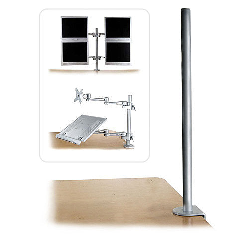 Lindy 700mm Desk Clamp Pole, Silver  - Computer Components - Lindy